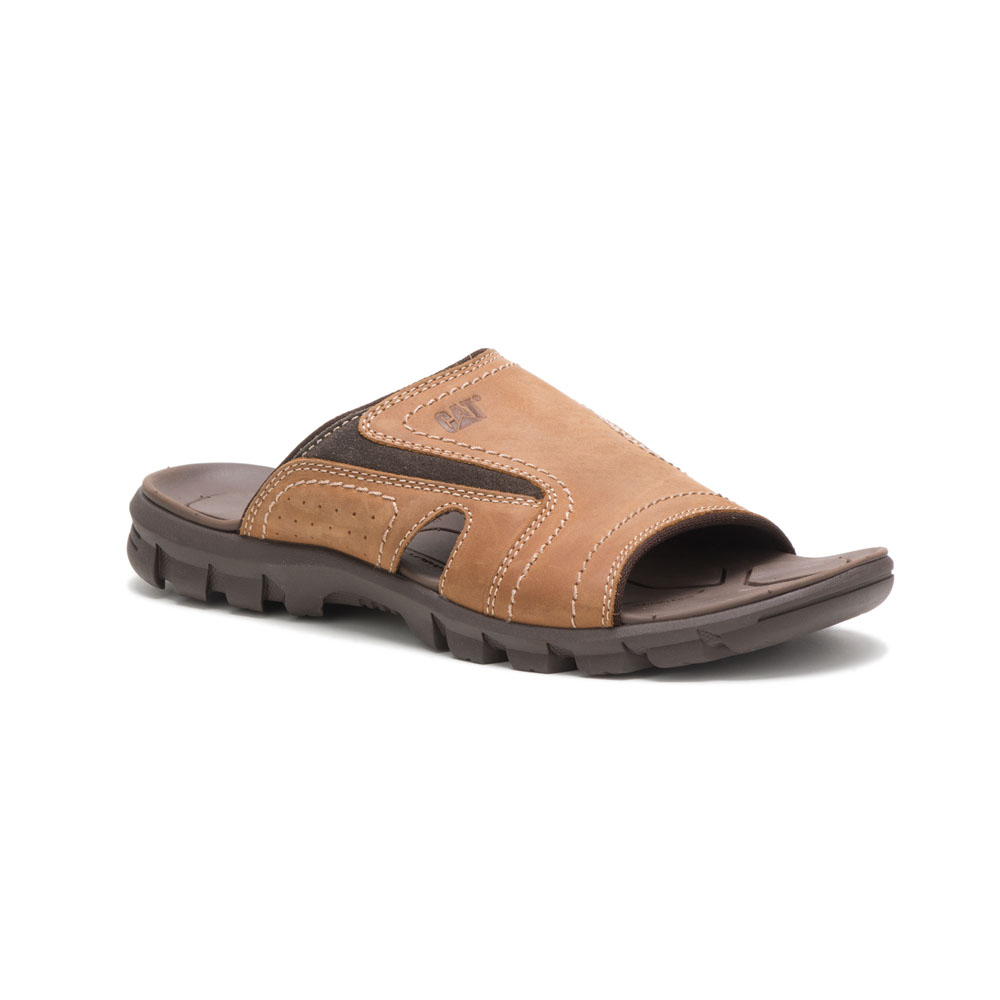 Caterpillar Shoes Online - Caterpillar Indigo Pak Mens Sandals Brown (235910-HAX)